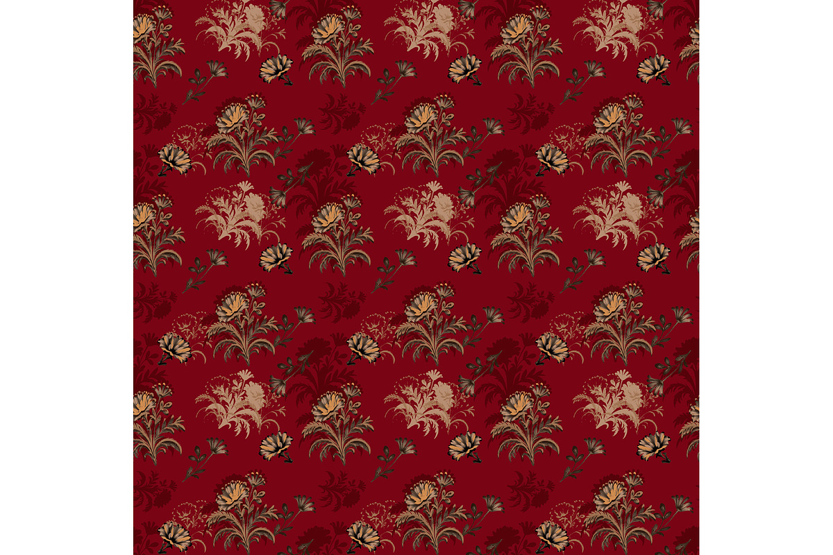 Regal Red Floral Seamless Pattern, a Pattern Graphic by Sharon Schwalbe (Photo 4 of 5)