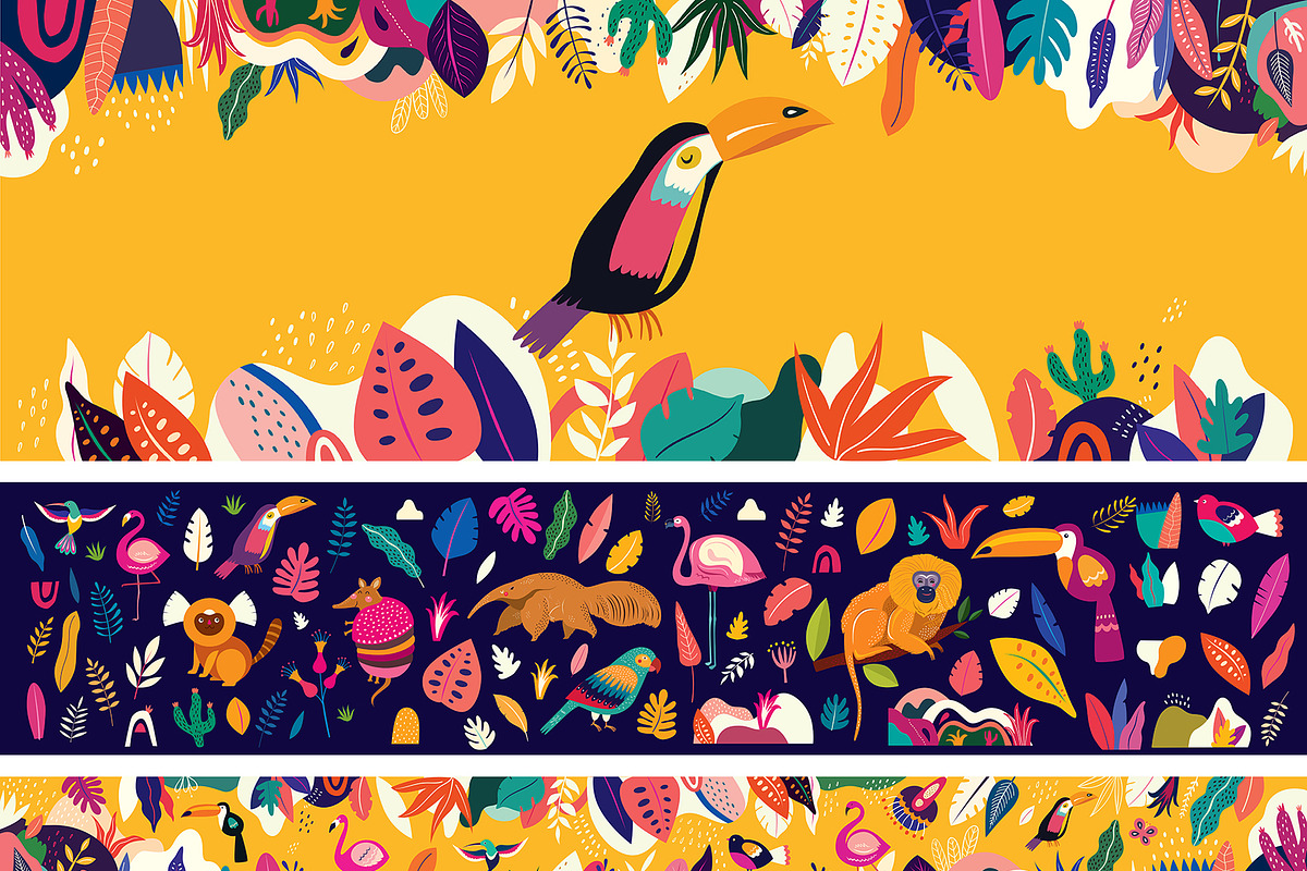 Jungle Animals cute collection, an Animal Illustration by MoleskoStudio (Photo 11 of 13)