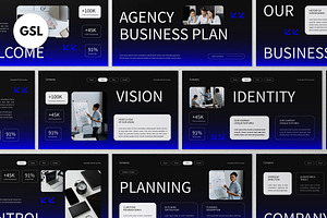 Agency Business Plan Google Slide, a Presentation Template by graphicook