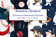Baseball Graphics Bundle, a Pattern Graphic by karenfoleyphoto (Thumbnail 1 of 4)