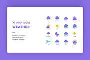 Weather | 32 Icons Set, an Outline Icon by Marina Silence (Thumbnail 4 of 17)