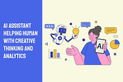 AI Assistant Helping Human, a Texture Graphic by Partikusi Design (Thumbnail 1 of 3)