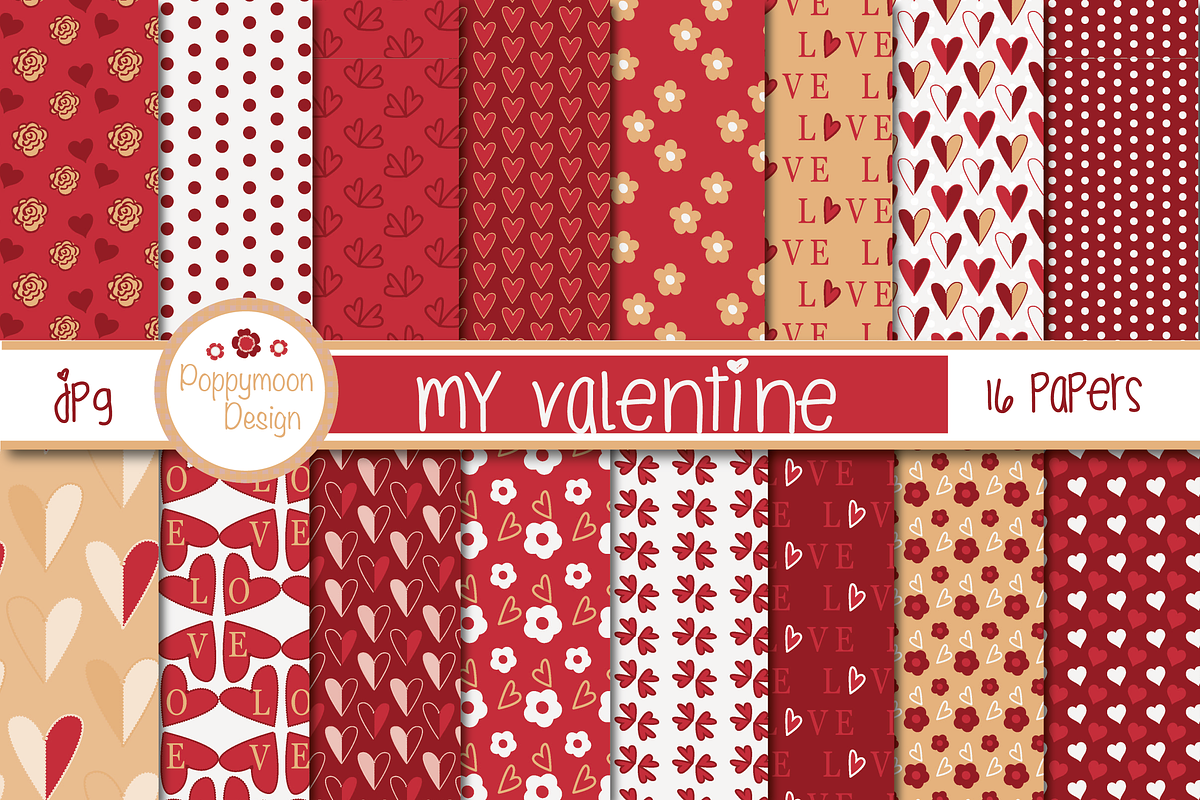 LOVE /Valentine bundle, an Illustration by Poppymoondesign (Photo 12 of 23)