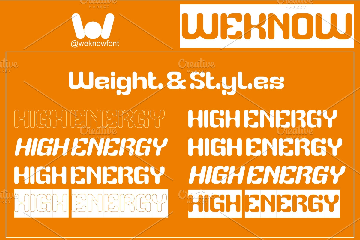 High Energy font, a Sans Serif Font by weknow (Photo 7 of 8)