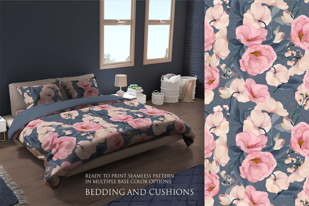 Eustoma Floral Pattern and Graphic, a Pattern Graphic by Madebyia (Photo 14 of 15)