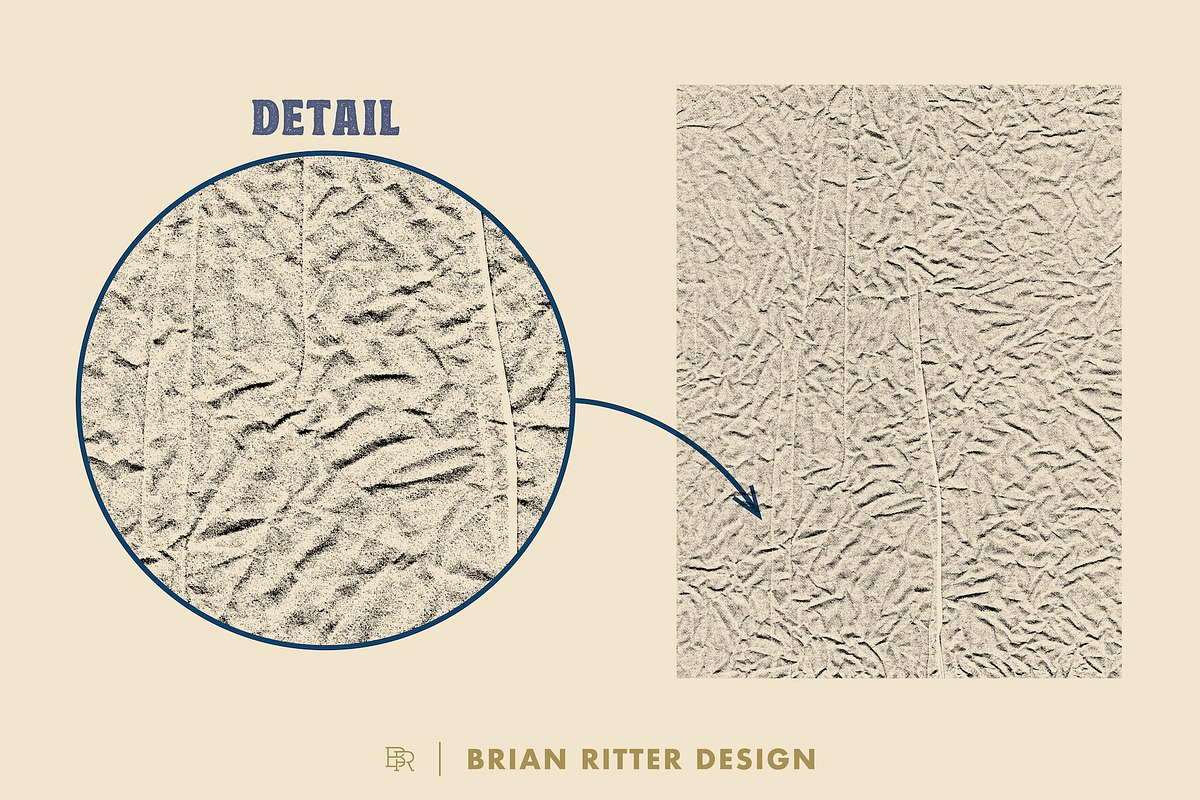 Crumpled & Creased Paper Overlays, a Texture Graphic by Brian Ritter Design (Photo 6 of 12)