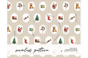 Traditional Christmas cameo pattern