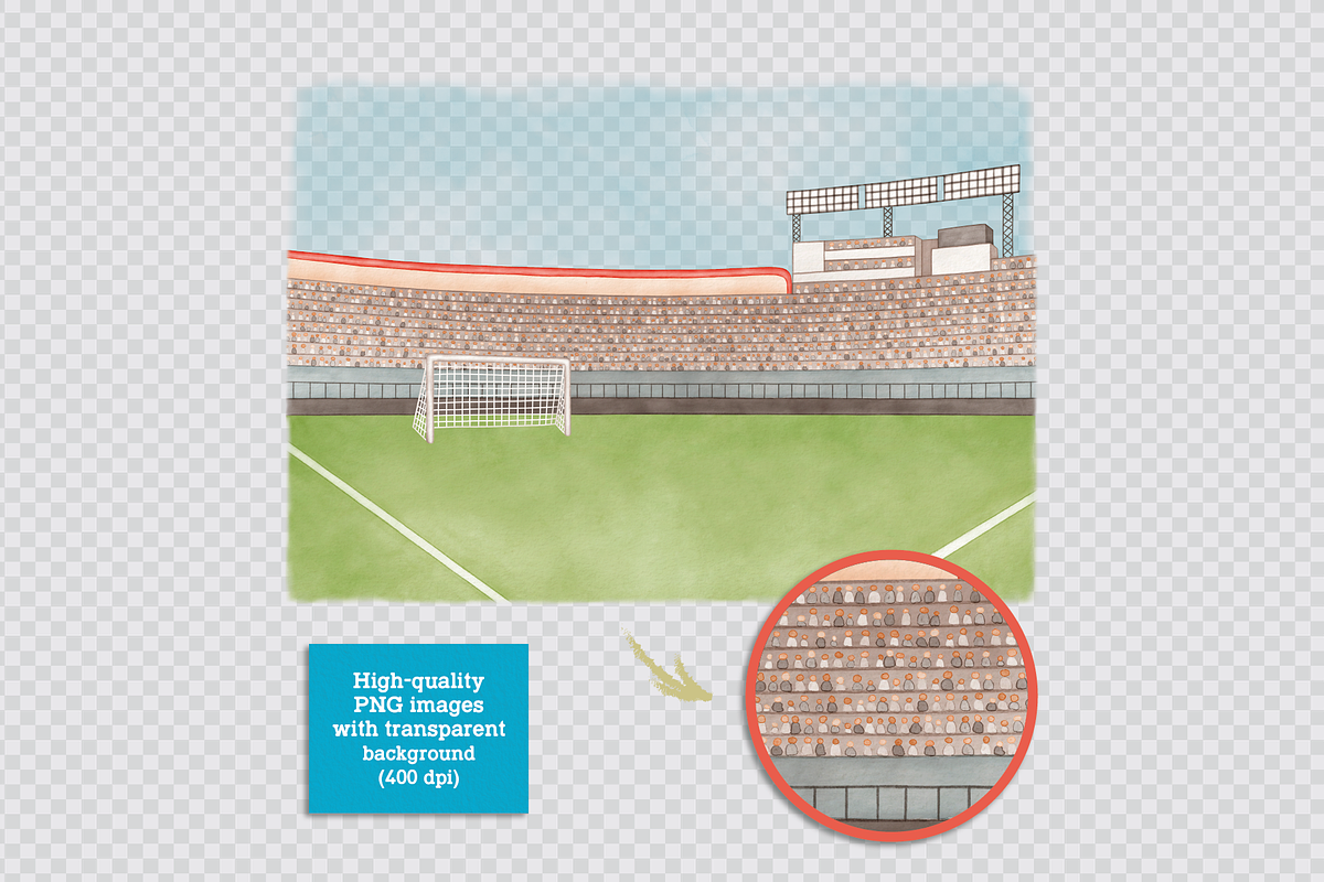 Football - Cliparts Set, an Illustration by Estudio Daiane Barbosa (Photo 6 of 10)