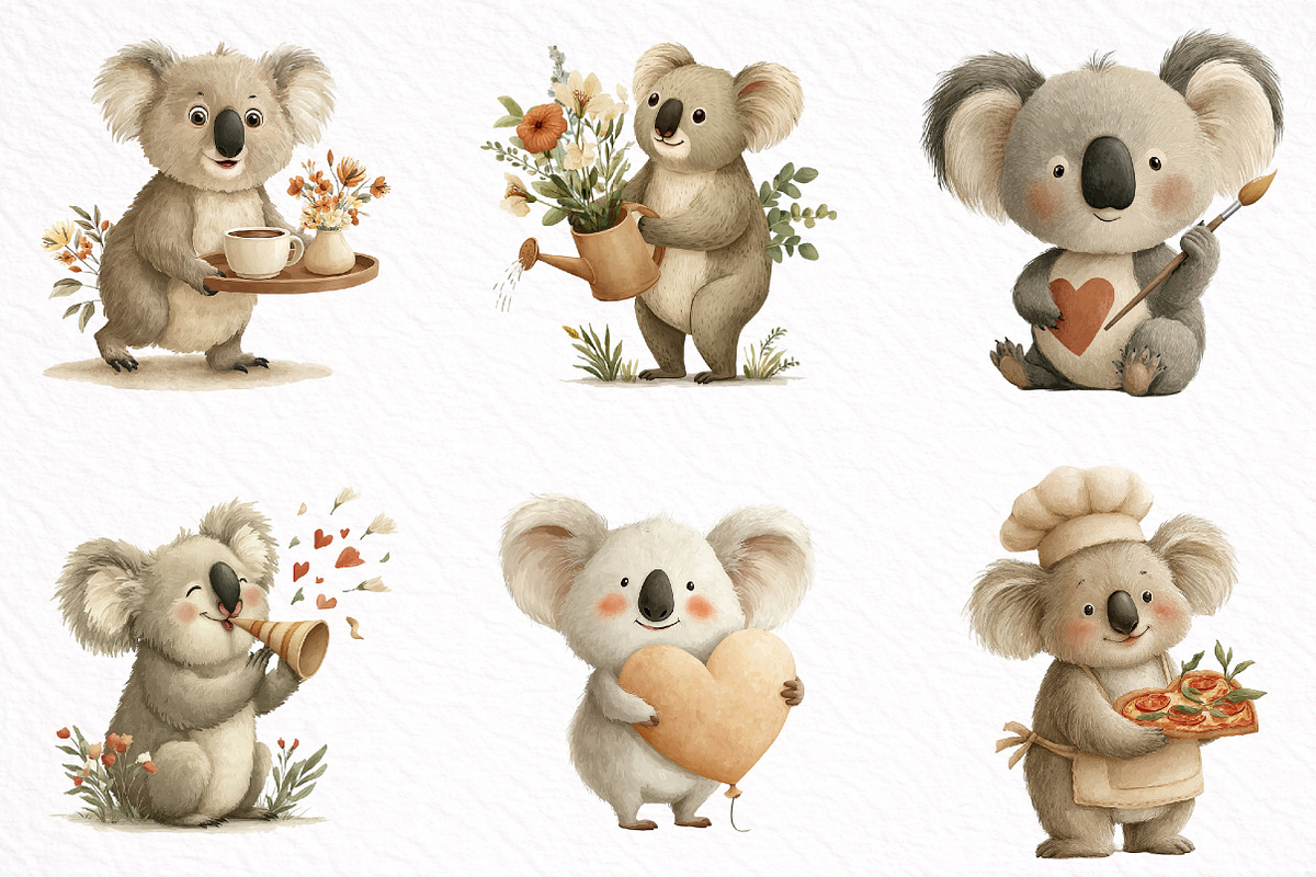 Whimsical Summer Teddy Bear Clipart, an Illustration by DreamArtGraphic (Photo 2 of 8)