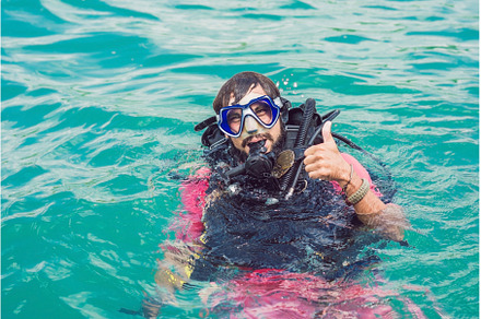 Divers on the surface of water ready, a Nature Photo by Elizaveta Galitskaya