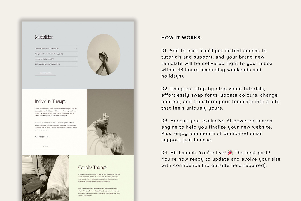Therapist Squarespace Template, a Templates & Theme by Lexi by Design Studio (Photo 5 of 9)