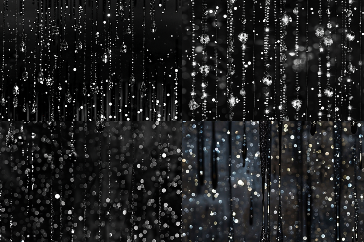 Black Dripping Glitter Patterns, a Pattern Graphic by PrintablesByFranklyn (Photo 4 of 6)