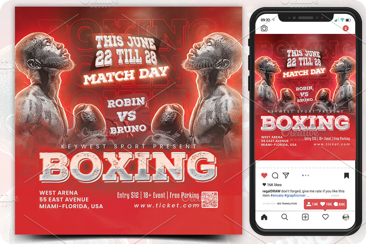 Boxing Sport Flyer, a Flyer Template by regalDRAW (Photo 2 of 4)