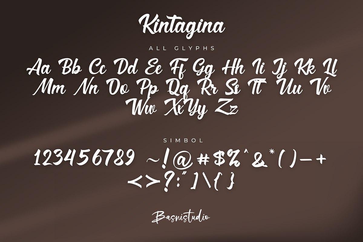 Kintagina Logo Script Font, a Script Font by Basnistudio (Photo 10 of 11)