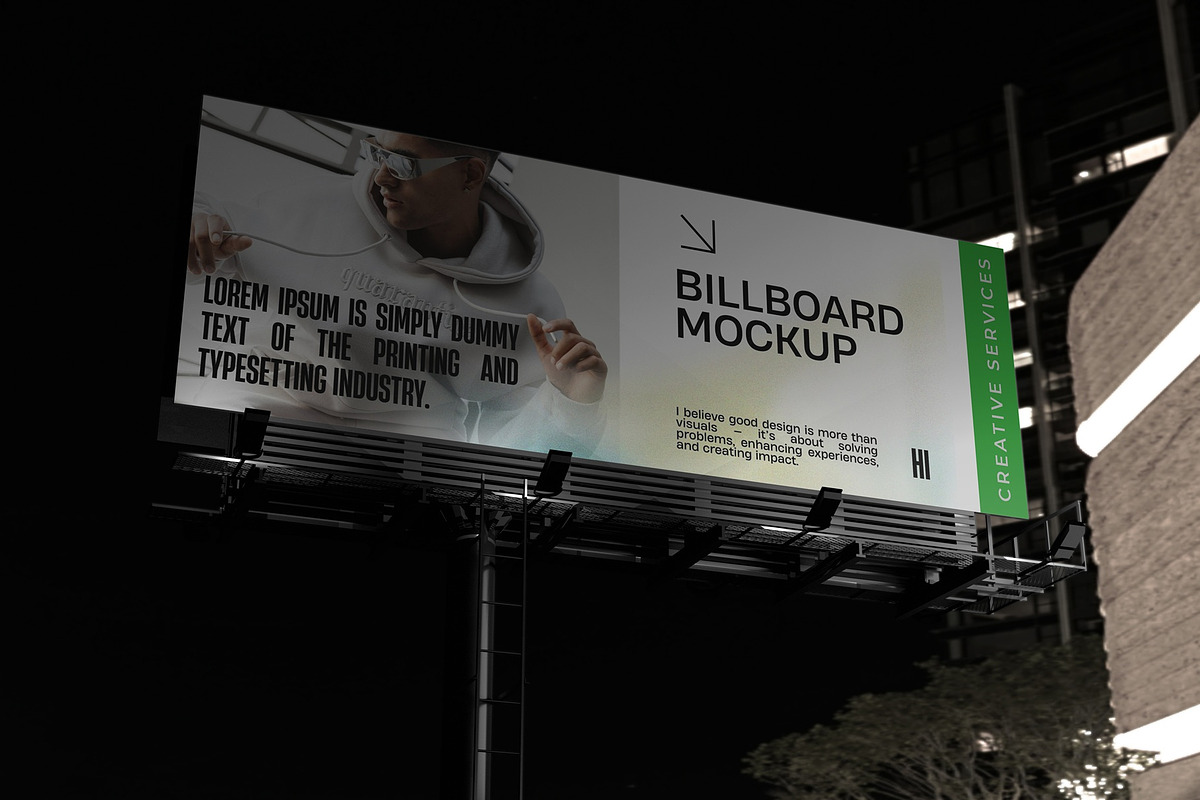Billboard Mockup, an Advertising Mockup by Tahtagraphic (Photo 2 of 6)
