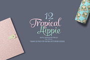 Tropical Hippie Seamless Pattern Set, a Pattern Graphic by Sketchbook Designs (Thumbnail 7 of 7)