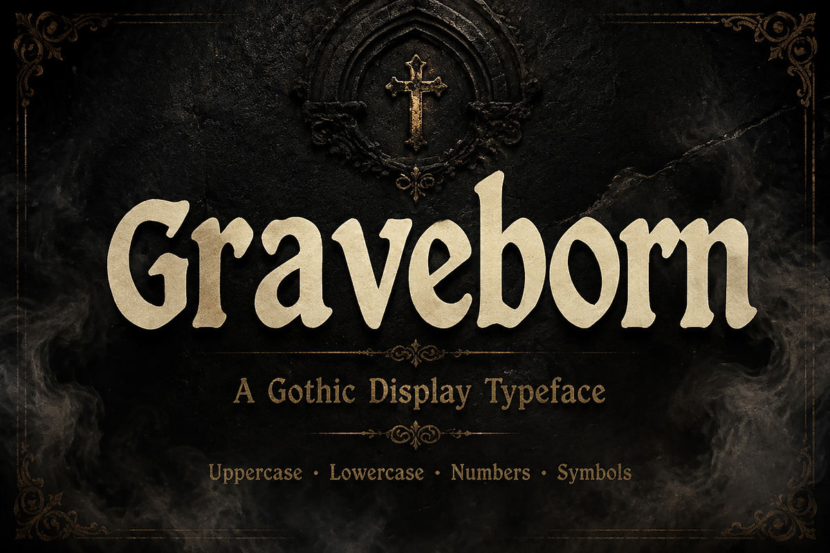 Graveborn, a Blackletter Font by Wow Magic (Photo 1 of 4)
