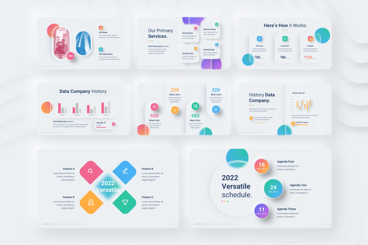 Neumorphic Style 2021 Powerpoint, a Presentation Template by Brandearth RRGraph (Photo 19 of 30)