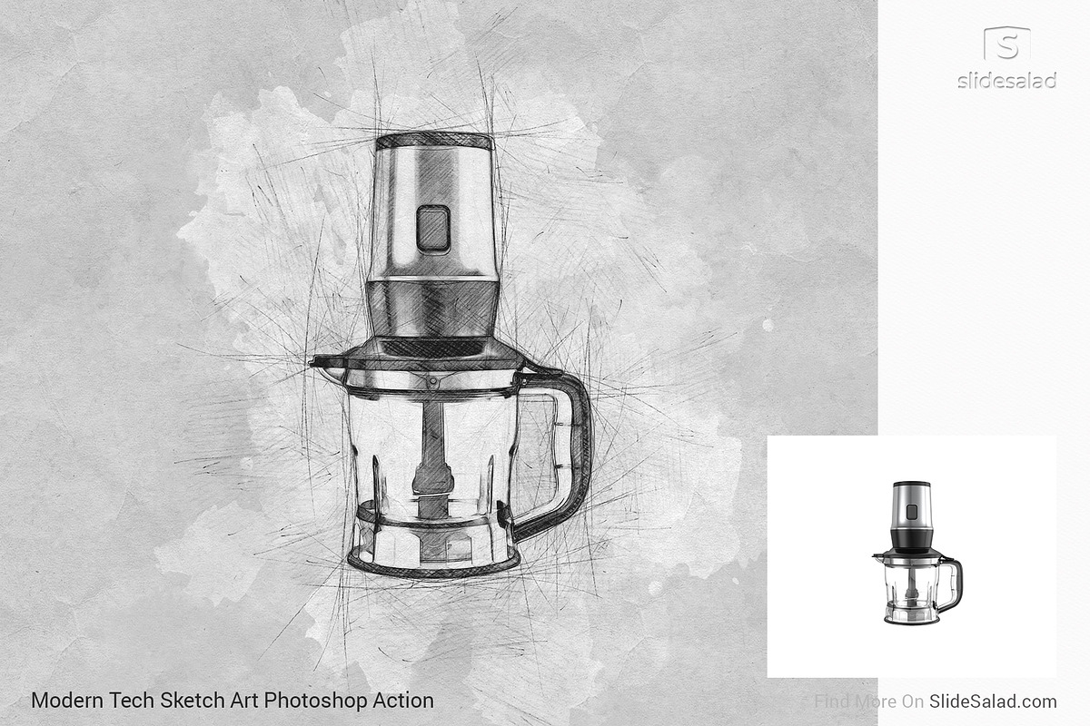 Tech Sketch Art Photoshop Action, an Action Add-On by SlideSalad (Photo 43 of 49)