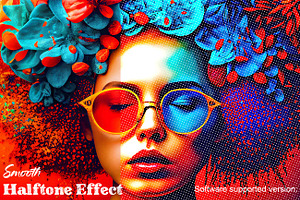 Smooth Halftone Effect Ps Action, a Brushes & More by Studio Retouch