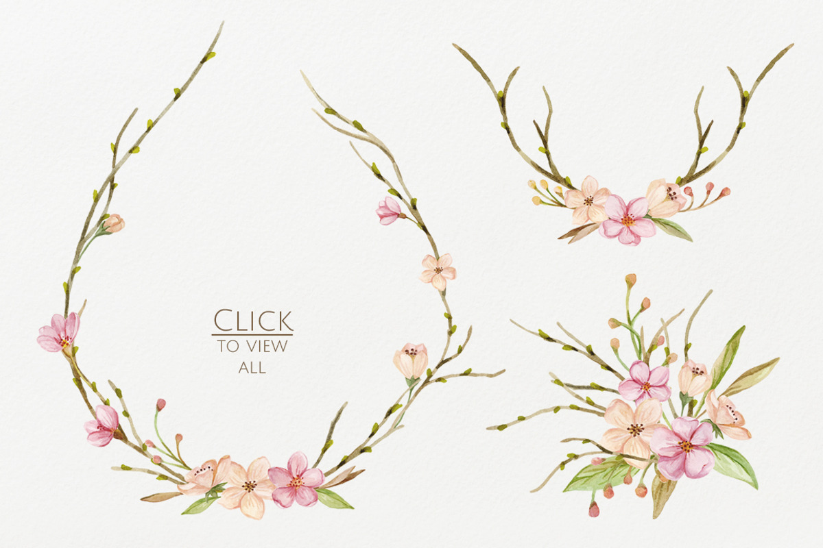 Floral Fantasy Watercolor, a Decorative Illustration by NataliVA (Photo 2 of 4)
