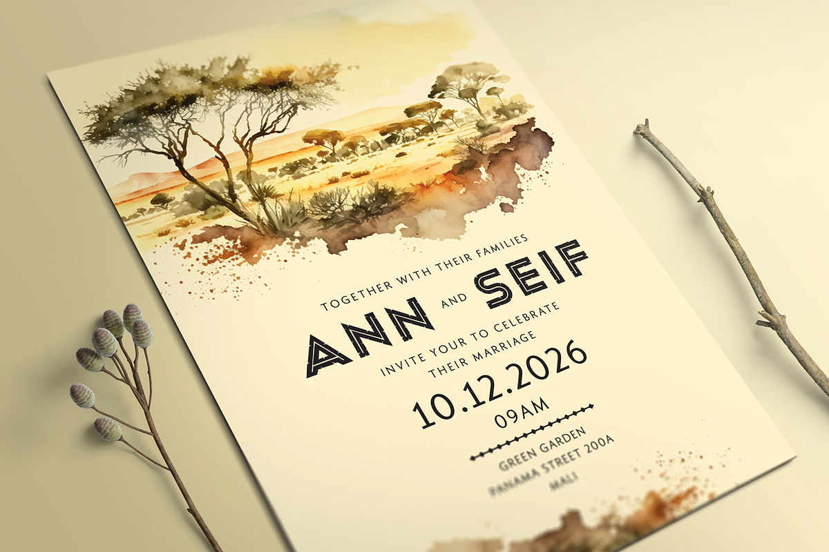 African wedding invitation set, an Invitation Template by Aarley Kaiven (Photo 4 of 4)