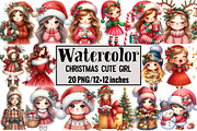 Christmas Cute Girl, an Illustration by Design Market (Thumbnail 1 of 3)