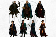 Royal court characters clipart Set, a Person Illustration by ThatsDesignArt (Thumbnail 4 of 10)