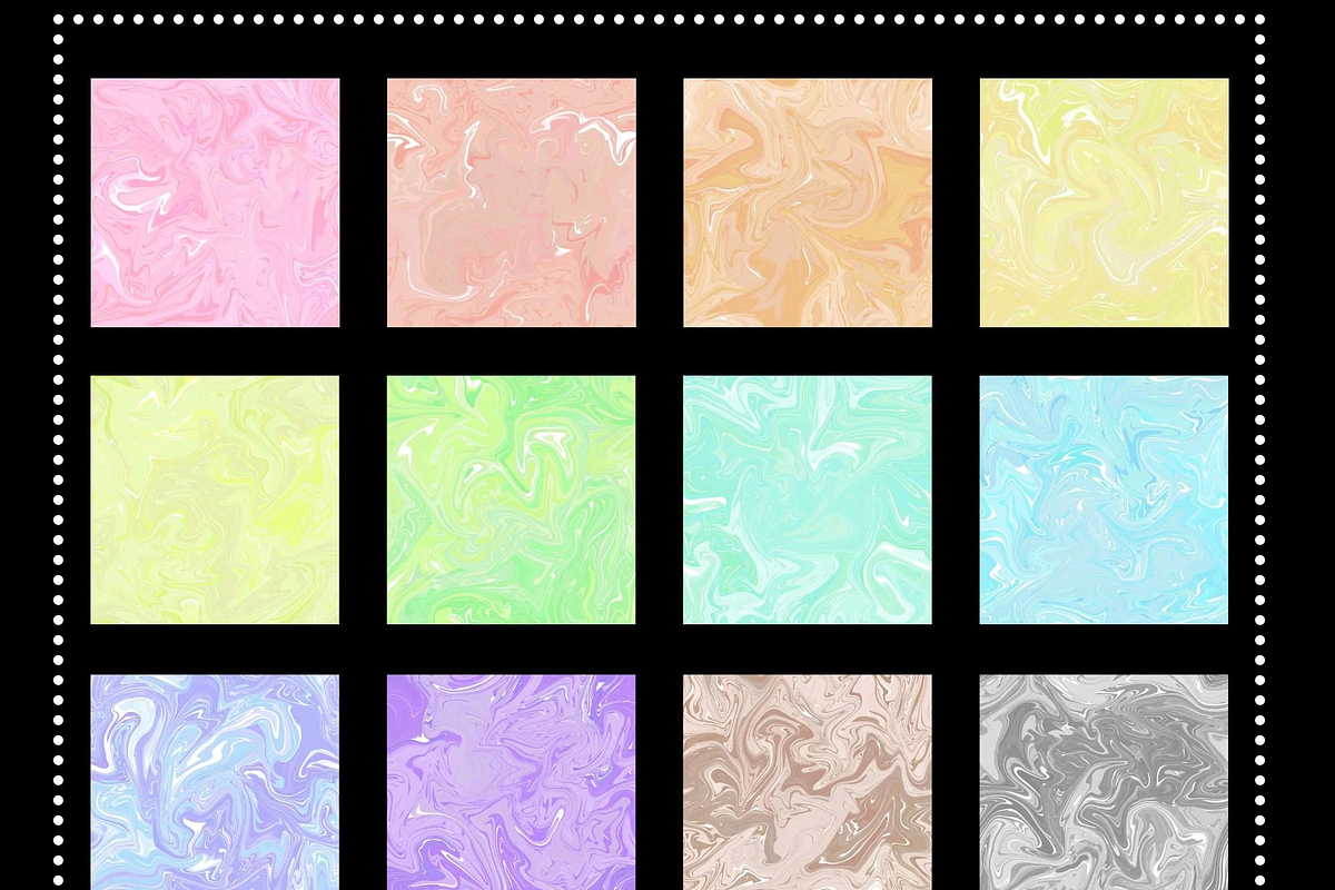 Pastel Marbled Paint Pattern Set, a Pattern Graphic by Gen Aumonier (Photo 2 of 10)