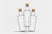 Glass Bottle Mockup, a Packaging Mockup by Unerispace (Thumbnail 2 of 3)
