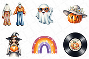 Groovy Retro Halloween Clipart, an Illustration by DreamPrint404 (Thumbnail 5 of 5)
