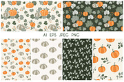 Autumn Pumpkins patterns set, a Pattern Graphic by Cozy pattern shop (Thumbnail 5 of 5)
