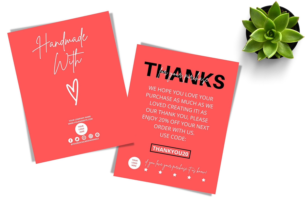 THANK YOU CARD FOR BUSINESS 2 SIDED, a Flyer Template by Oskar Wantopi (Photo 3 of 12)