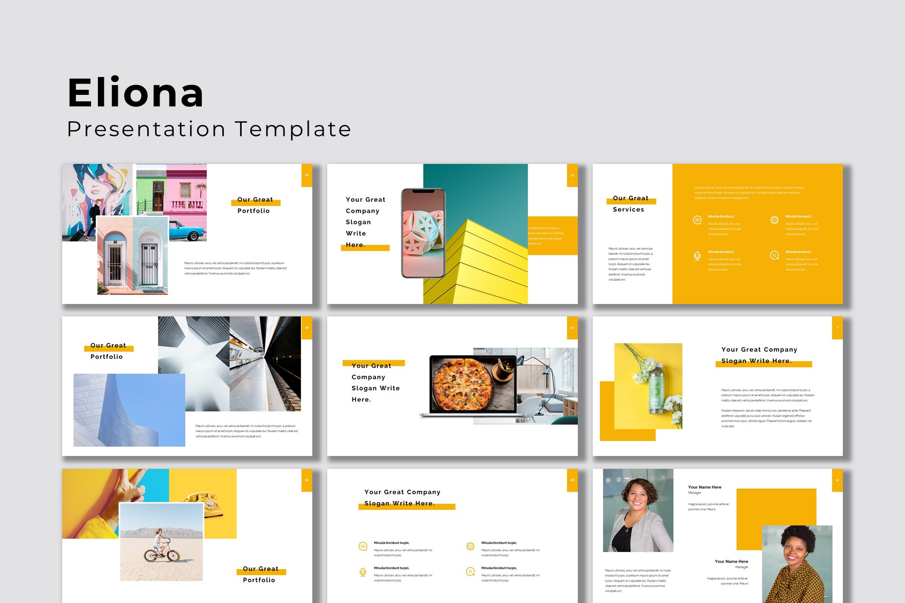 Eliona - Powerpoint Template, a Presentation Template by Tumbuh Kerja