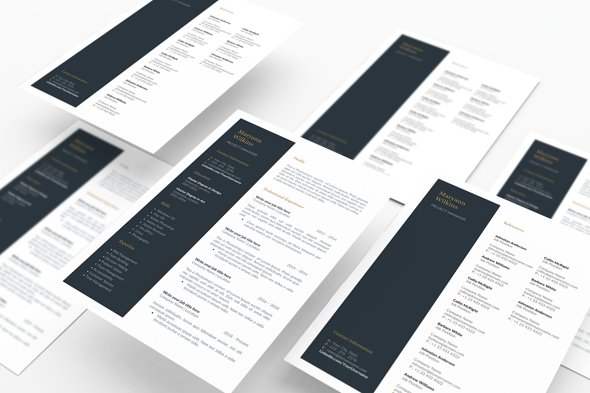 Standout Resume Template, a Resume Template by GraphicFlava (Photo 7 of 7)
