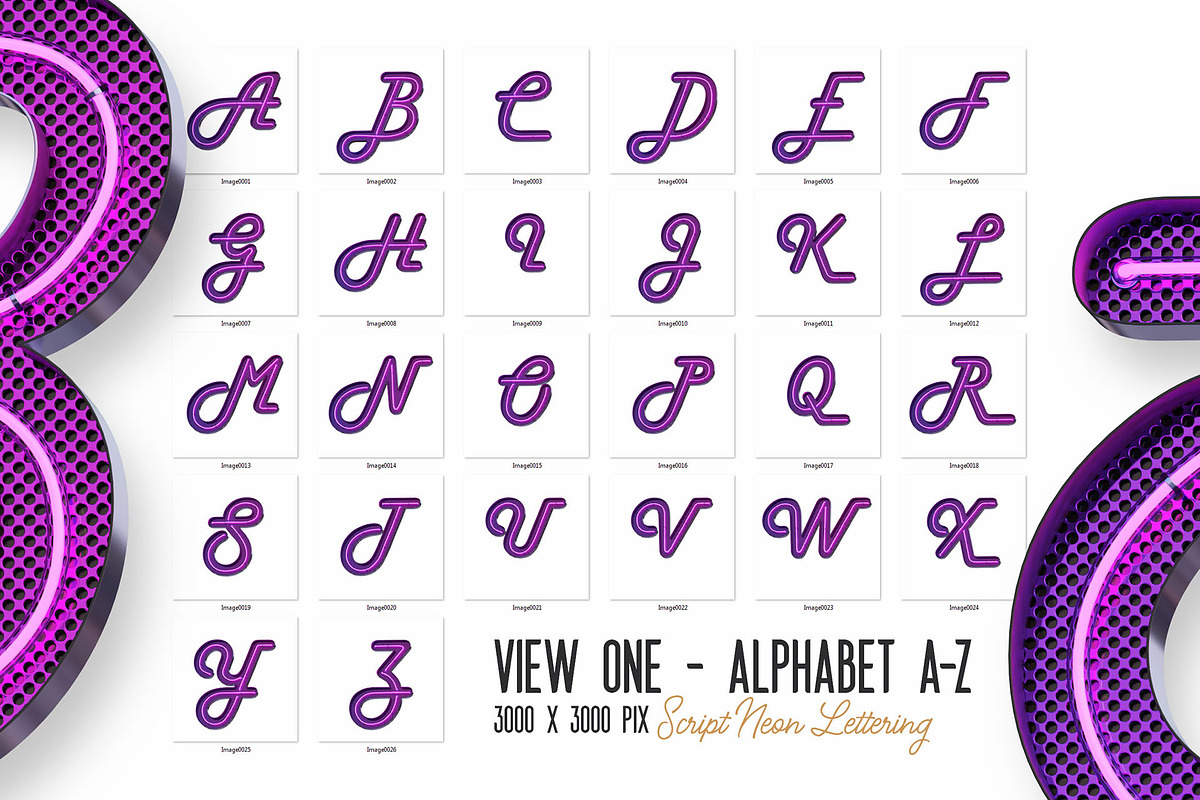Script Neon 3D Lettering, a Graphic by TVartworks (Photo 11 of 25)
