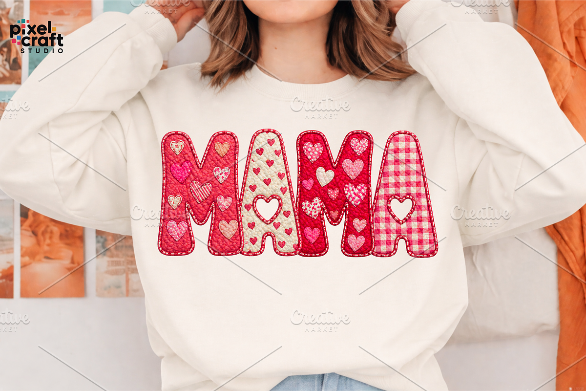 Retro Patchwork MAMA PNG, a Seasonal Illustration by Ink Gallery (Photo 6 of 7)