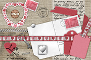 Valentine Scrapbook & Journal Kit, a Decorative Illustration by AlexandHer Digital Art (Thumbnail 3 of 4)