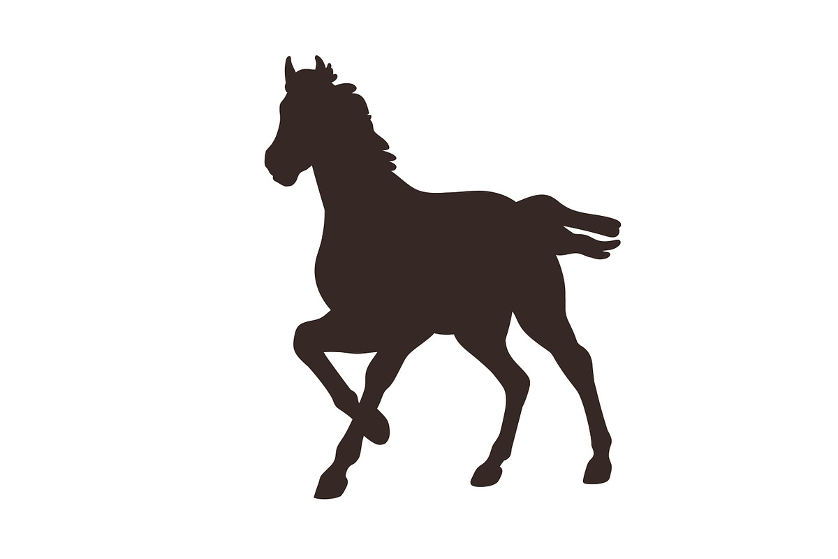 Horse silhouettes in movement set, an Animal Illustration by Good Studio (Photo 7 of 8)