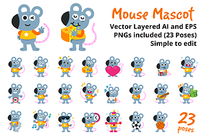 Mouse Emoji Character Mascot Design