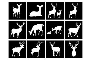 Deer Stencil, Deers Bundles Stencil.