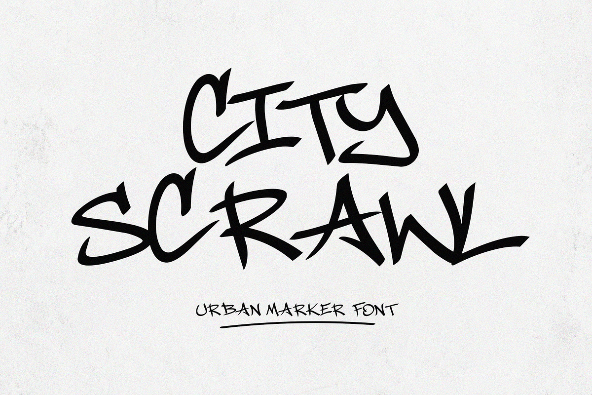 City Scrawl – Urban Marker Font, a Handwritten Font by NTC Graphic (Photo 1 of 10)