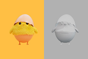 Cute Chicks 3D Characters