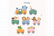Animals Party Train, an Animal Illustration by Petit Citizen Design (Thumbnail 2 of 8)