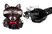 Set racoon fineart .4 styles, an Animal Illustration by art_mouse (Thumbnail 5 of 7)