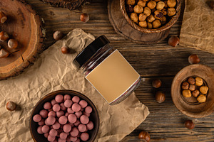 Raspberry taste white chocolate covered peanuts, a Photo by Grafvision photography
