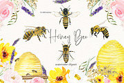 Honey Bee Watercolor, a Graphic by LABFcreations (Thumbnail 7 of 9)