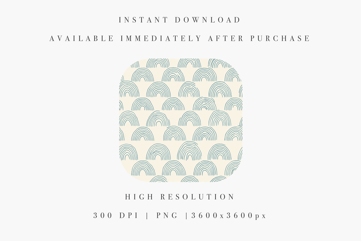 Dusty Blue Half Arch Seamless Patter, a Pattern Graphic by Pati Charm Studio (Photo 2 of 7)