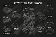 Big Burger Doodle set, a Food Illustration by WINS Doodle shop (Thumbnail 7 of 8)