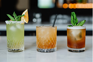 Three refreshing cocktails in, a Food & Drink Photo by Lermont51